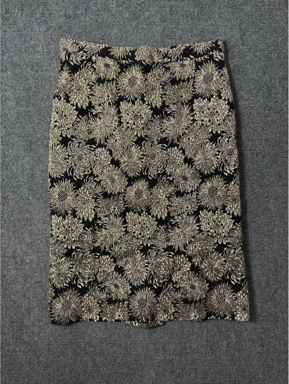 St. John Metallic Gold Maxi Skirt 0160